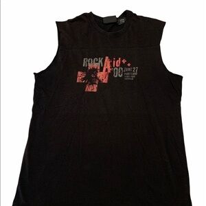Rock Aid Sleeveless Tee Size Medium